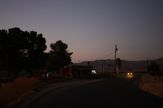 As the evening sky grew dark