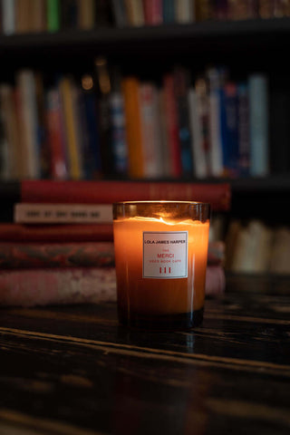 111 The Merci Used Book Café - Candle - LOLA JAMES HARPER